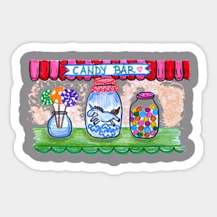 candy unicorn colorful art kids Sticker